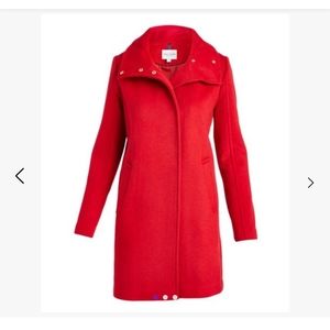 NEW Cole Haan Wool Blend Front Snap Car Coat